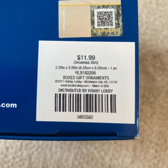 5/$25 New NWT United States US Army Christmas Ornament. - Picture 4 of 4